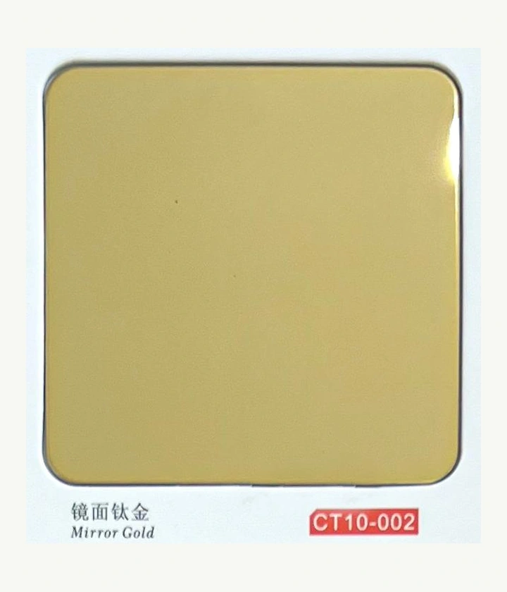 CT10-002 Mirror Gold finish sample reference