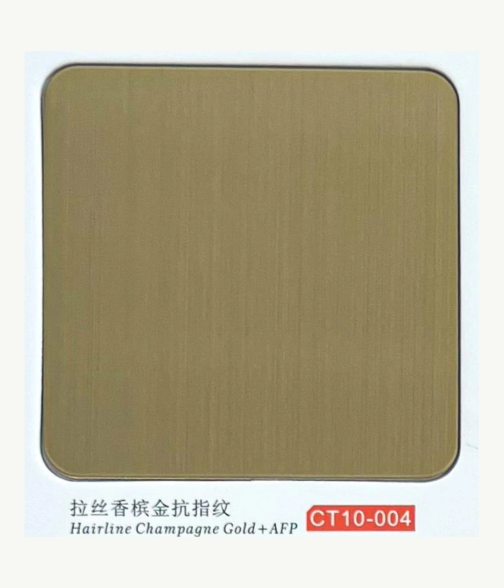 CT10-004 Hairline Champagne finish sample reference