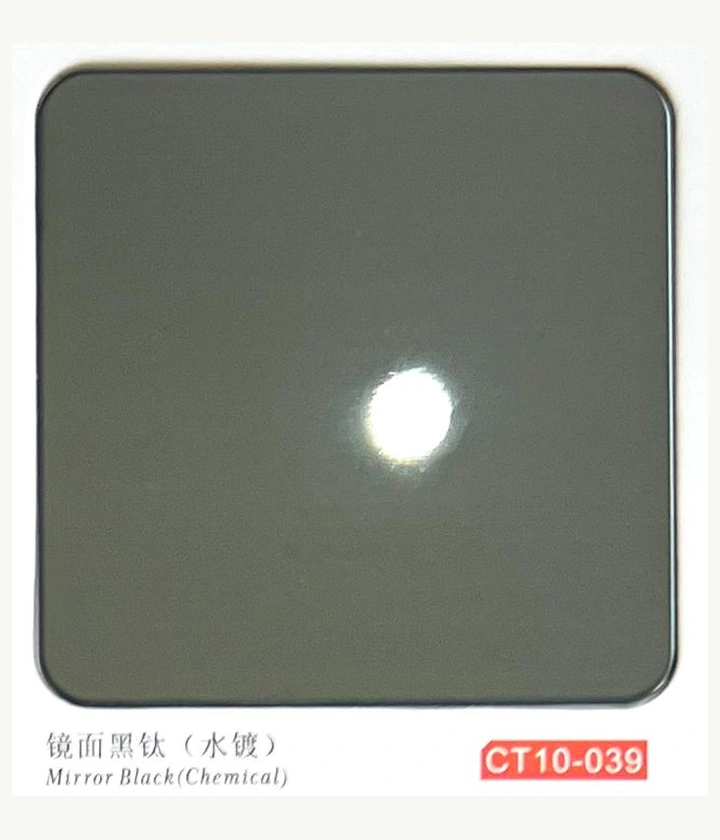 CT10-039 Mirror Black physical finish sample